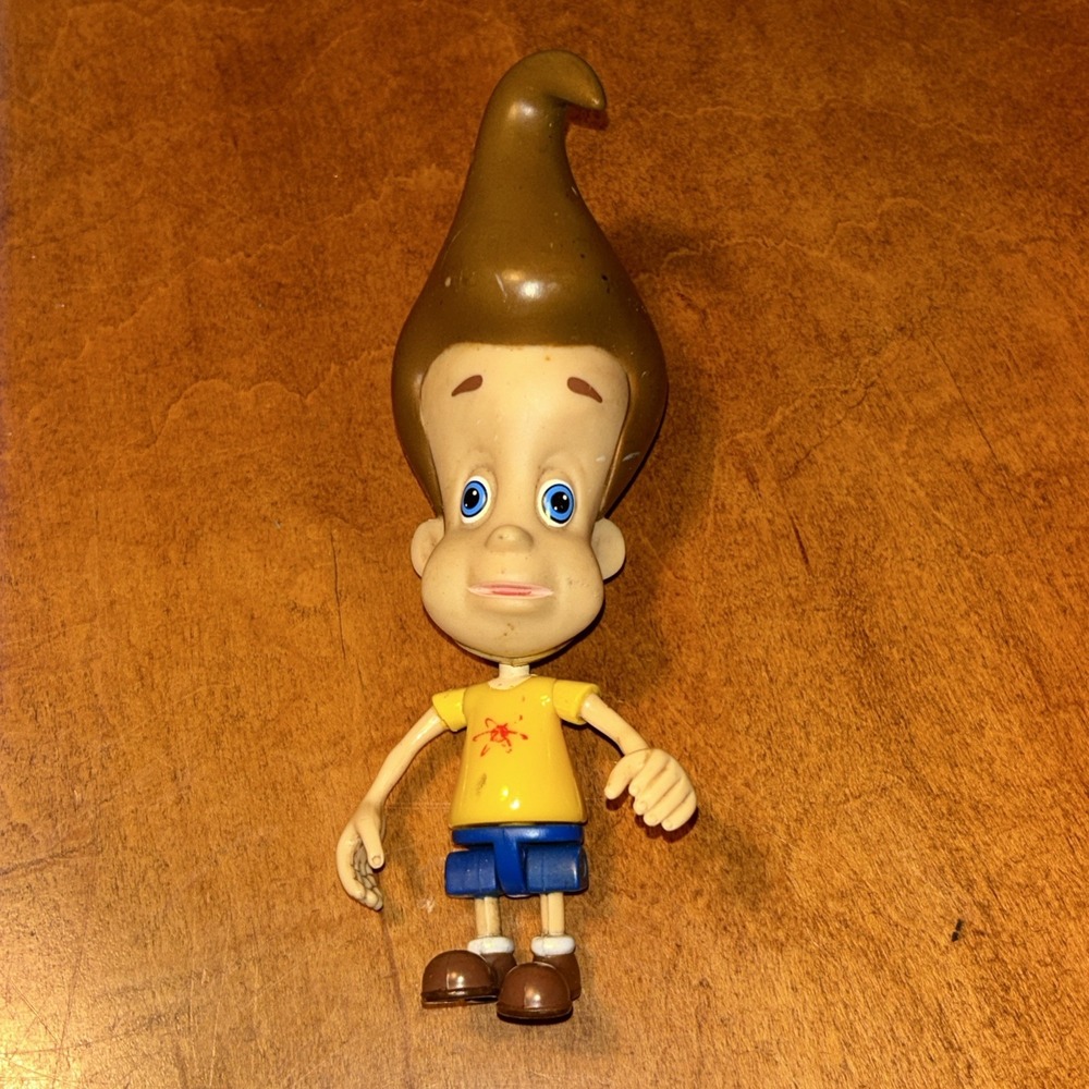 Rare Jimmy Neutron Toy Action Figure Boy Genius Cult Kids TV Cartoon 6" 2001